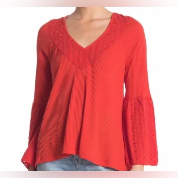 Free People Tops - Excellent Condition, Free People "Parisian Nights" Long Sleeve Waffle Top, Sz XS